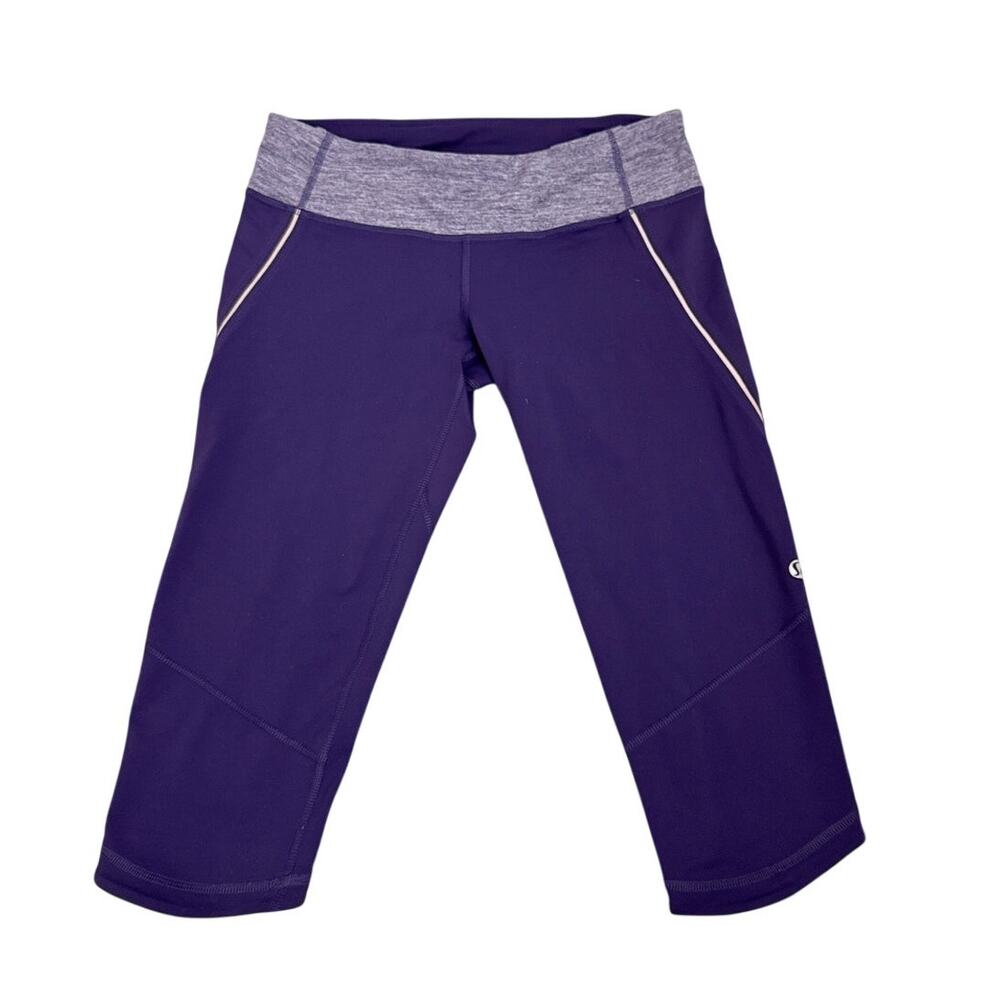 Lululemon Run Excel Cropped Capri Leggings Concord Purple 16" Length Size 6